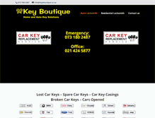 Tablet Screenshot of keyboutique.co.za